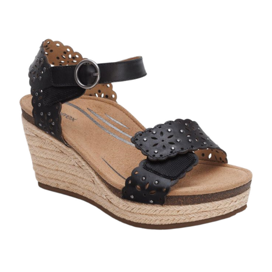 Aetrex Women's Sydney Black Cutout