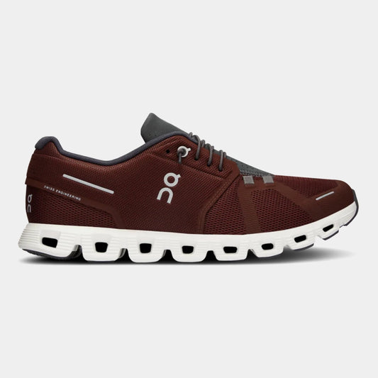 Cloud 5 Mens Running Shoes (Burgundy/White)