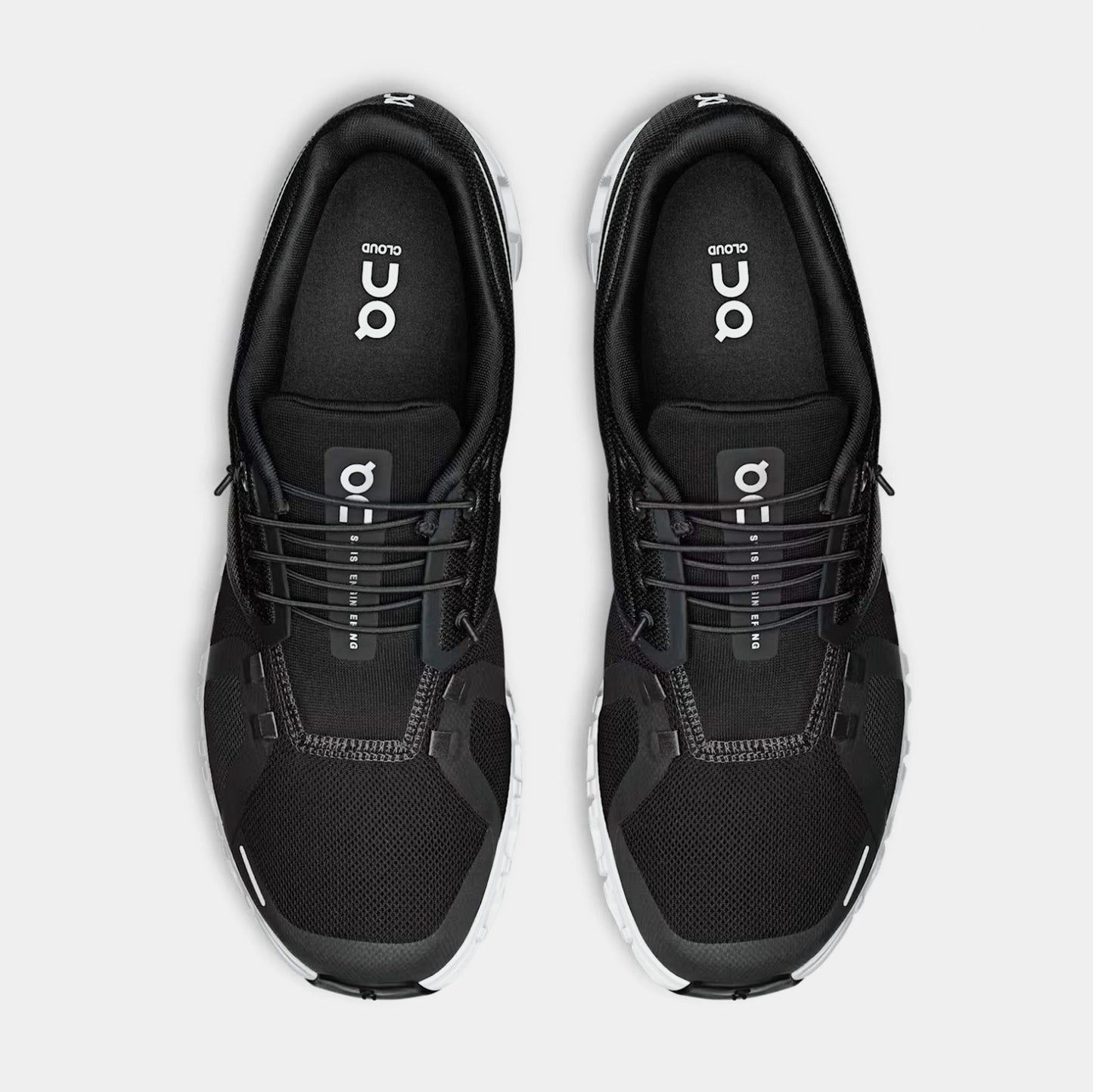 Cloud 6 Mens Running Shoes (Black/White) - evermart